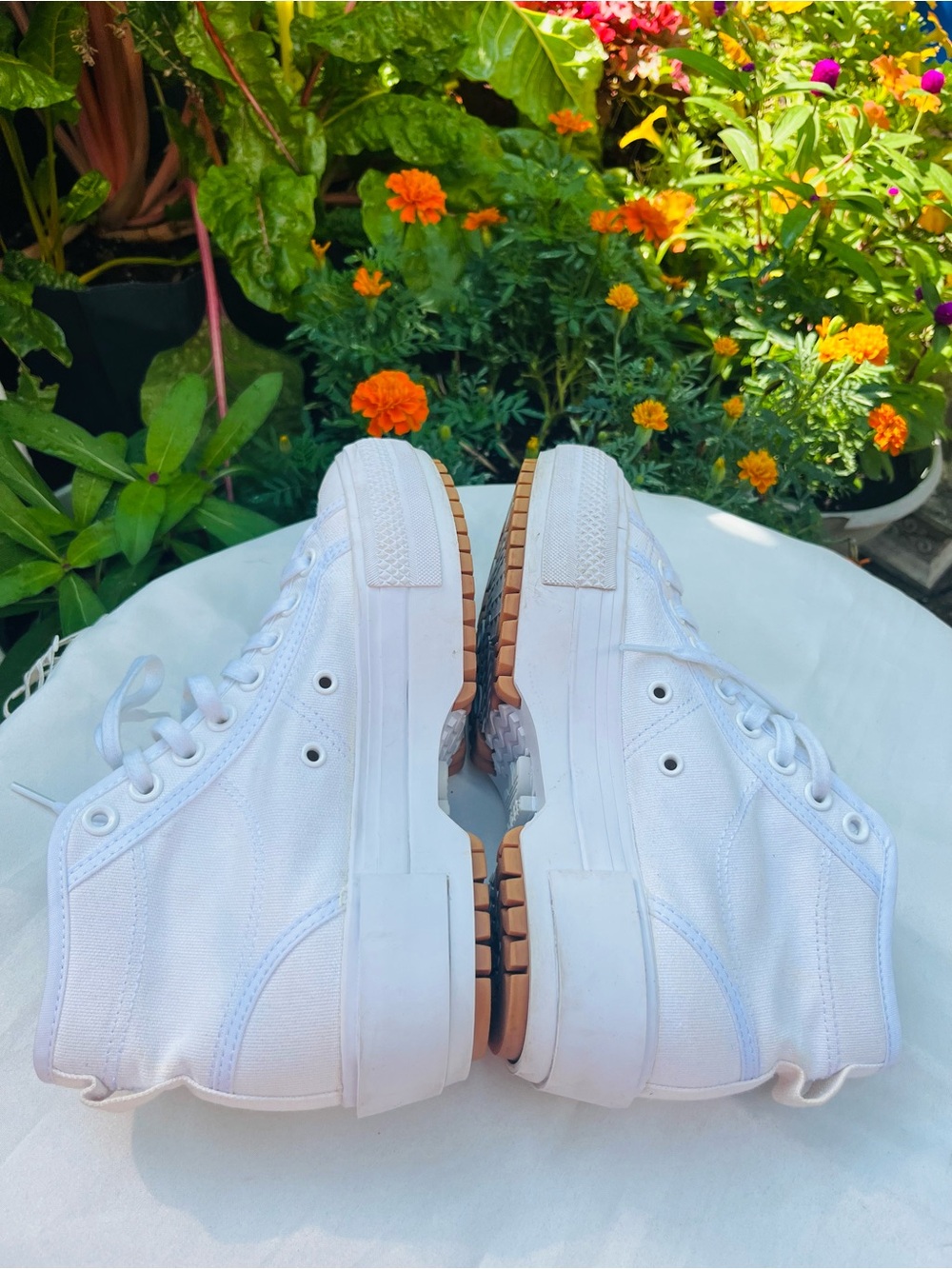 adidas White High-Top Canvas Sneakers - Women - Picture 3 of 5